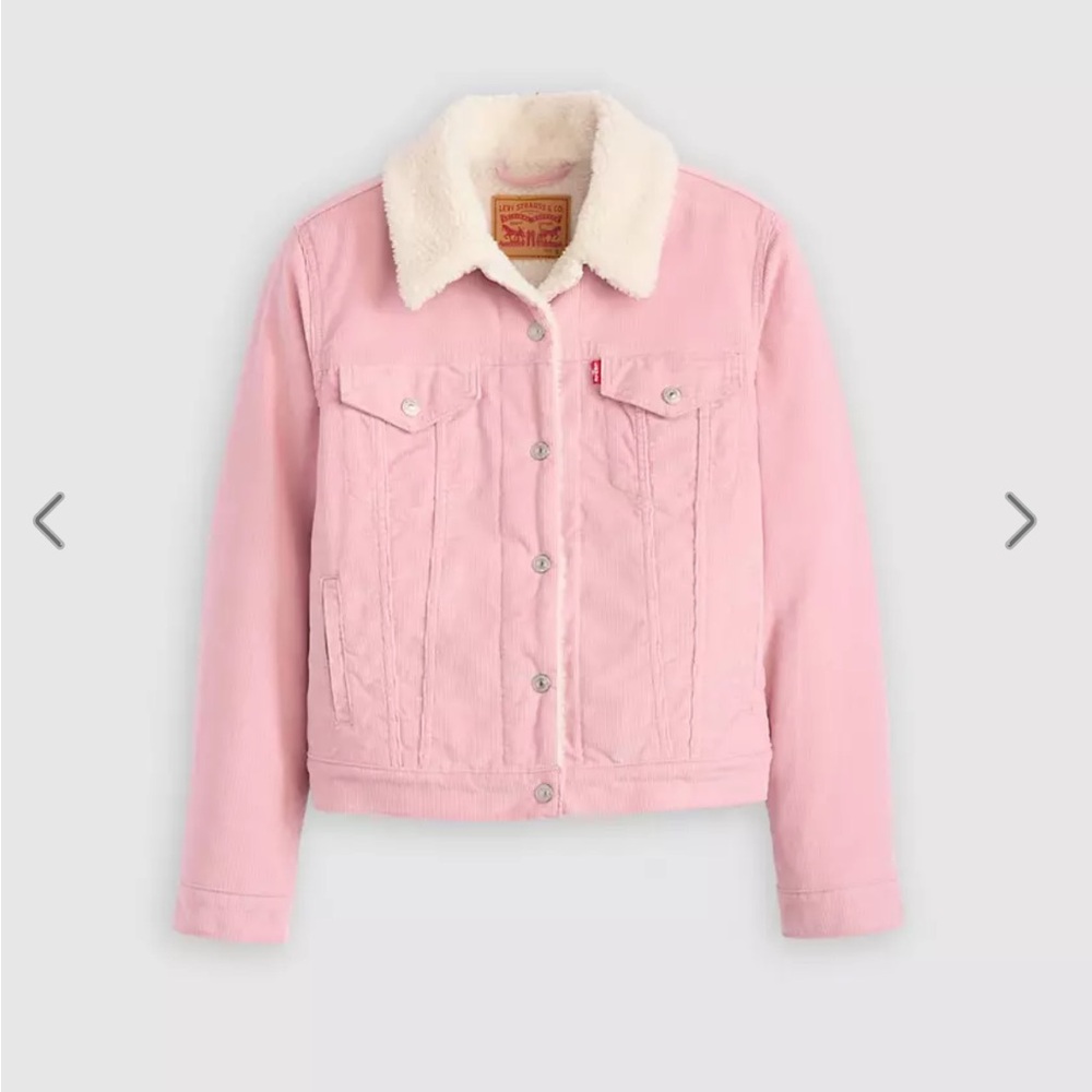 Levi's Pink Jean Corduroy Jacket with Sherpa Collar